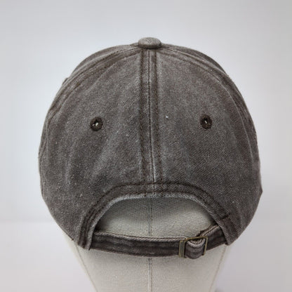 Smiley Face Slideback Hat Brown One Size Adjustable Solid 6 Panel