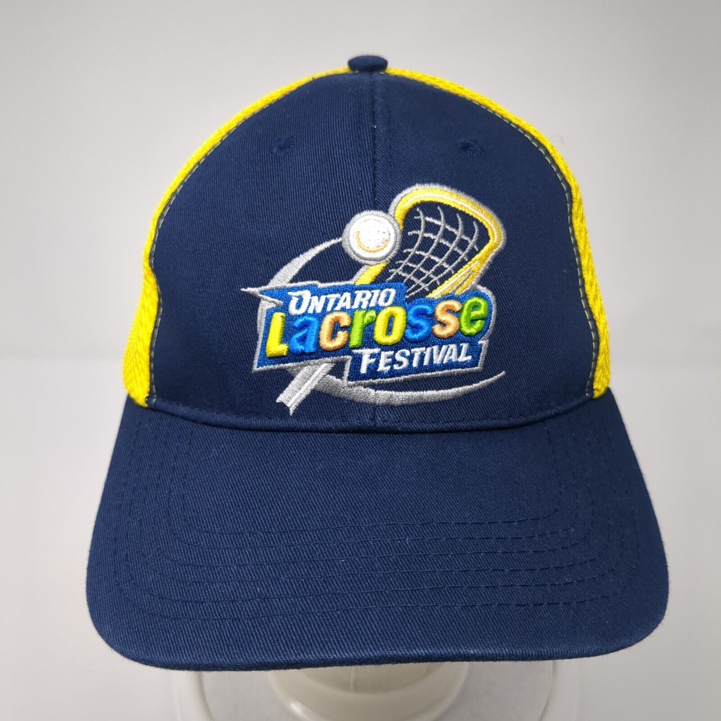 Ontario Lacrosse Festival Strapback Trucker Hat Multi 56 Adjustable Mesh Back