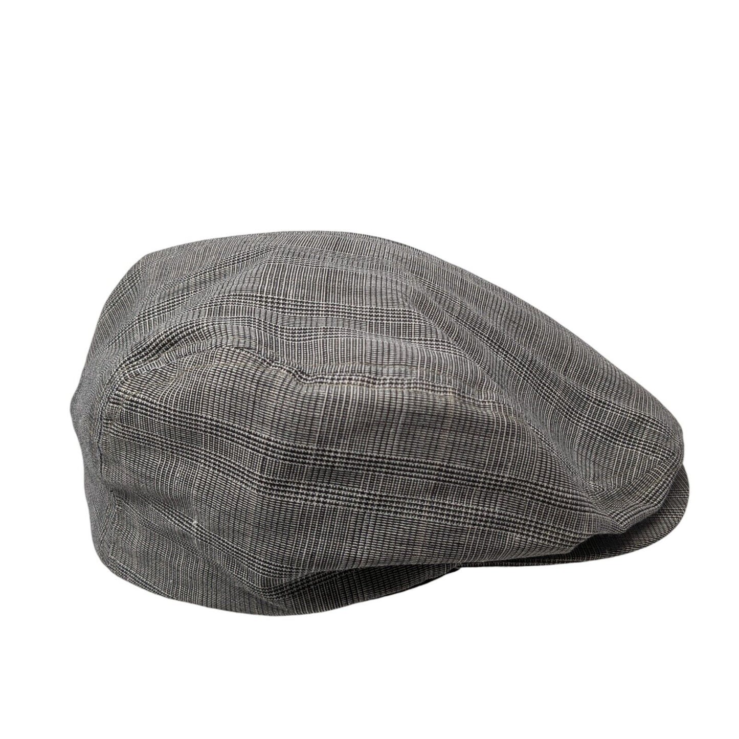 Unbranded Flat Cap Gray Large/XL Plaid Wool Blend Blank Outdoor