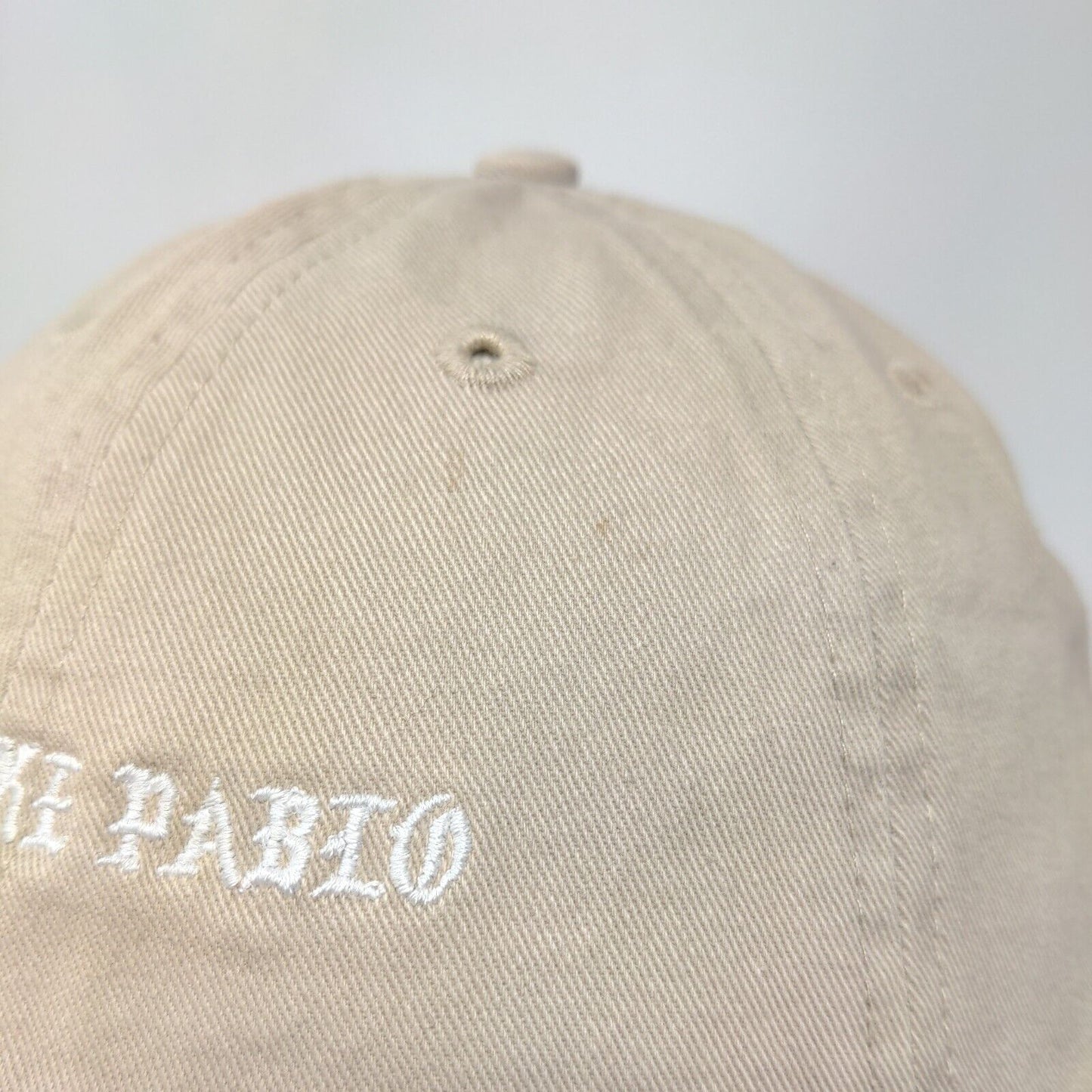 I Feel Like Pablo Slideback Hat Tan One Size Adjustable Embroidered Vented Holes