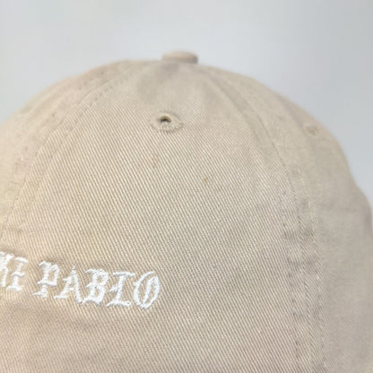 I Feel Like Pablo Slideback Hat Tan One Size Adjustable Embroidered Vented Holes