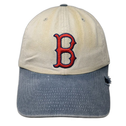 Boston Red Sox MLB Twins Enterprise Baseball Cap Beige Blue Red One Size Hat
