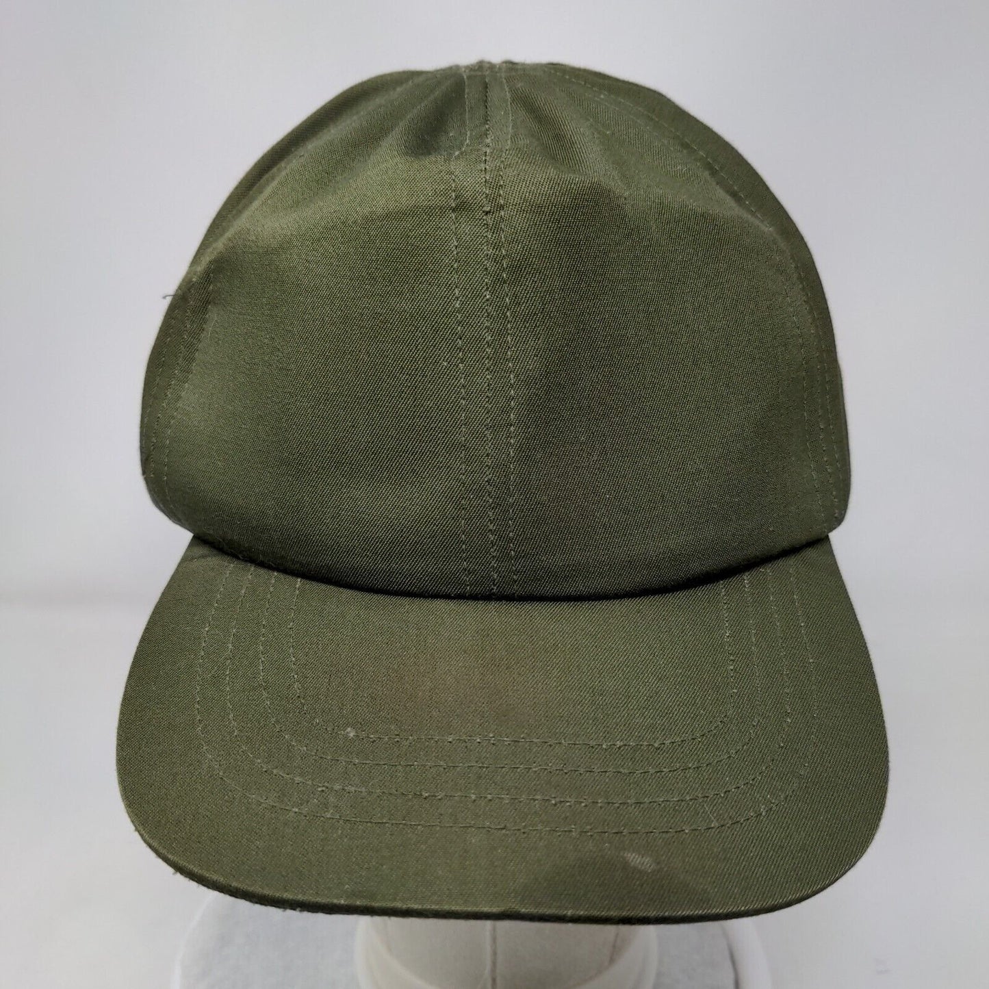 Unbranded Fitted Hat Green Size 7 1/4 Lightweight Vented Holes 6 Panel Blank
