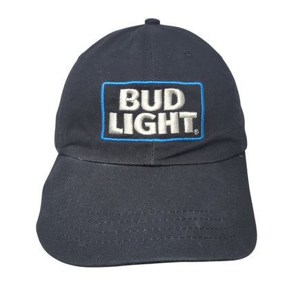 Bud Light Snapback Hat Blue One Size Adjustable Embroidered 6 Panel Cotton