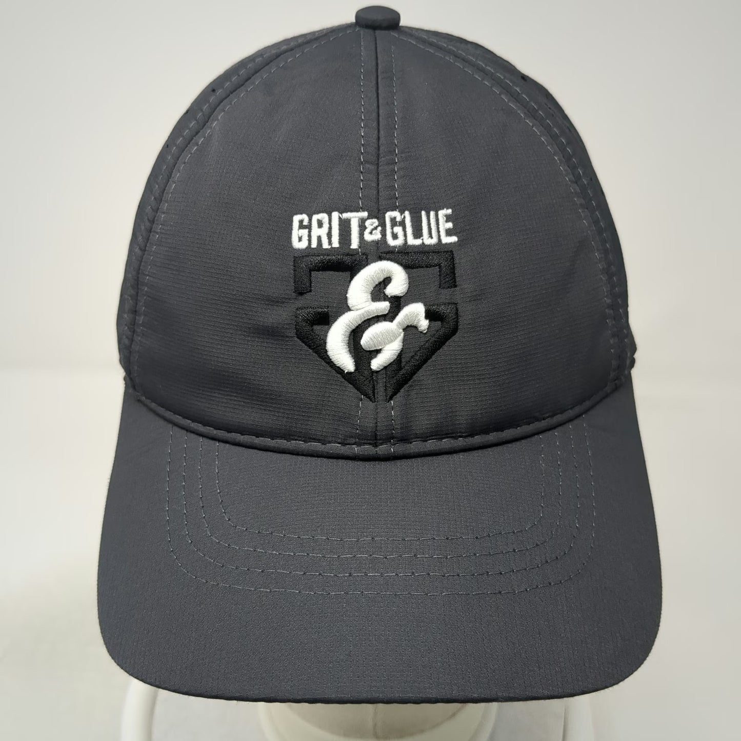Pacific Headwear Baseball Cap Gray One Size Perforated Grit & Glue Polyester hat