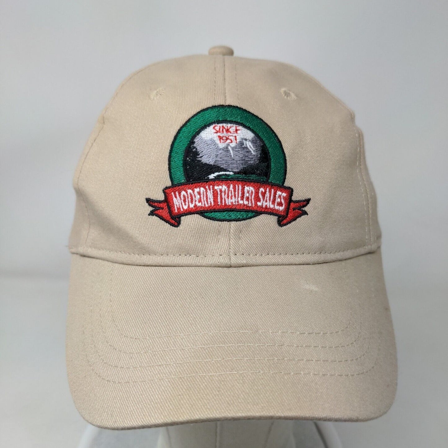 Modern Trailer Sales Boys Strapback Hat Cap Tan Otto Adjustable Embroidered Logo