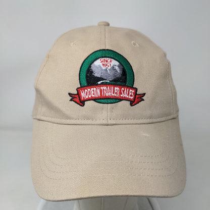 Modern Trailer Sales Boys Strapback Hat Cap Tan Otto Adjustable Embroidered Logo