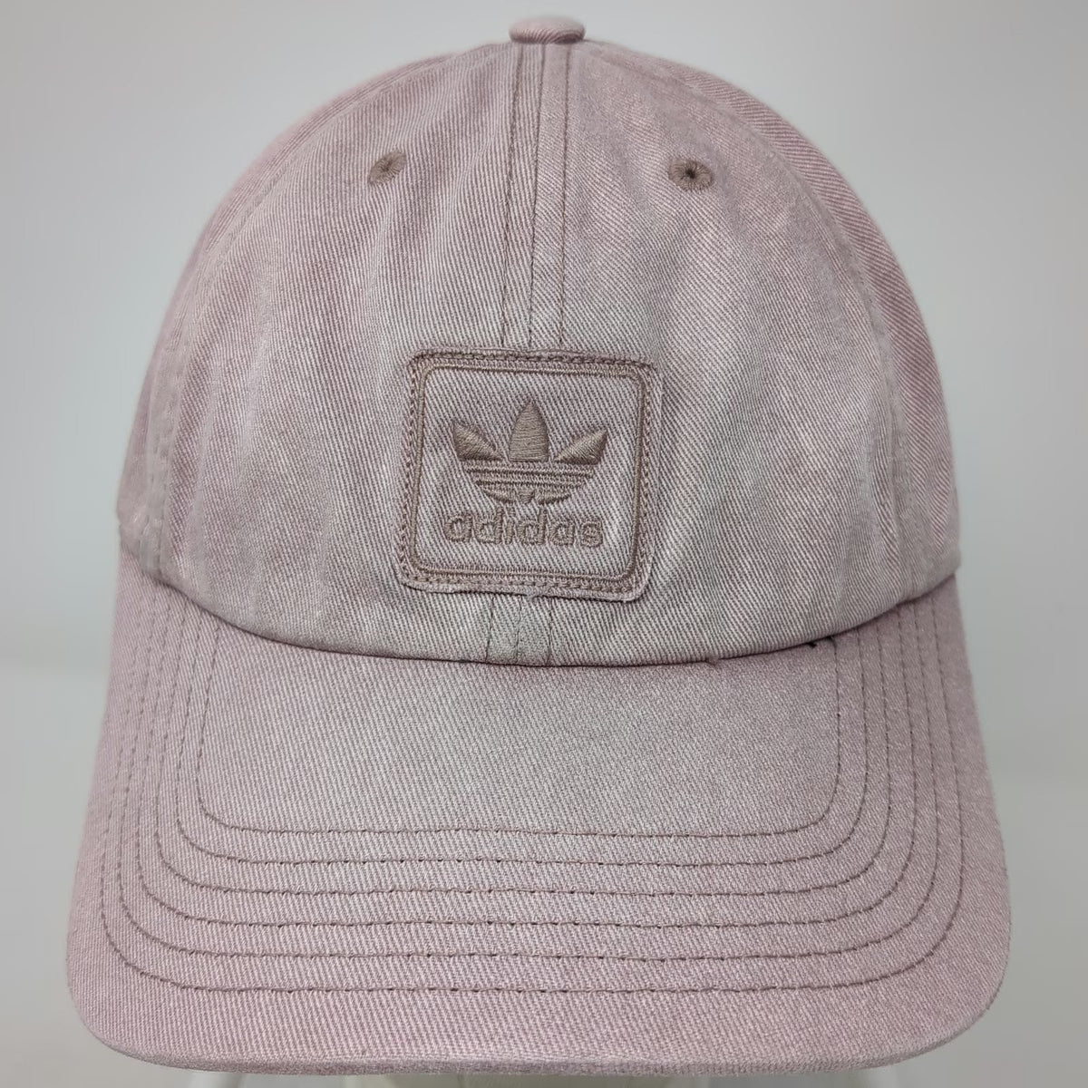 Adidas Baseball Cap Pink One Size Slideback Trefoil Logo Cotton Adjustable Hat