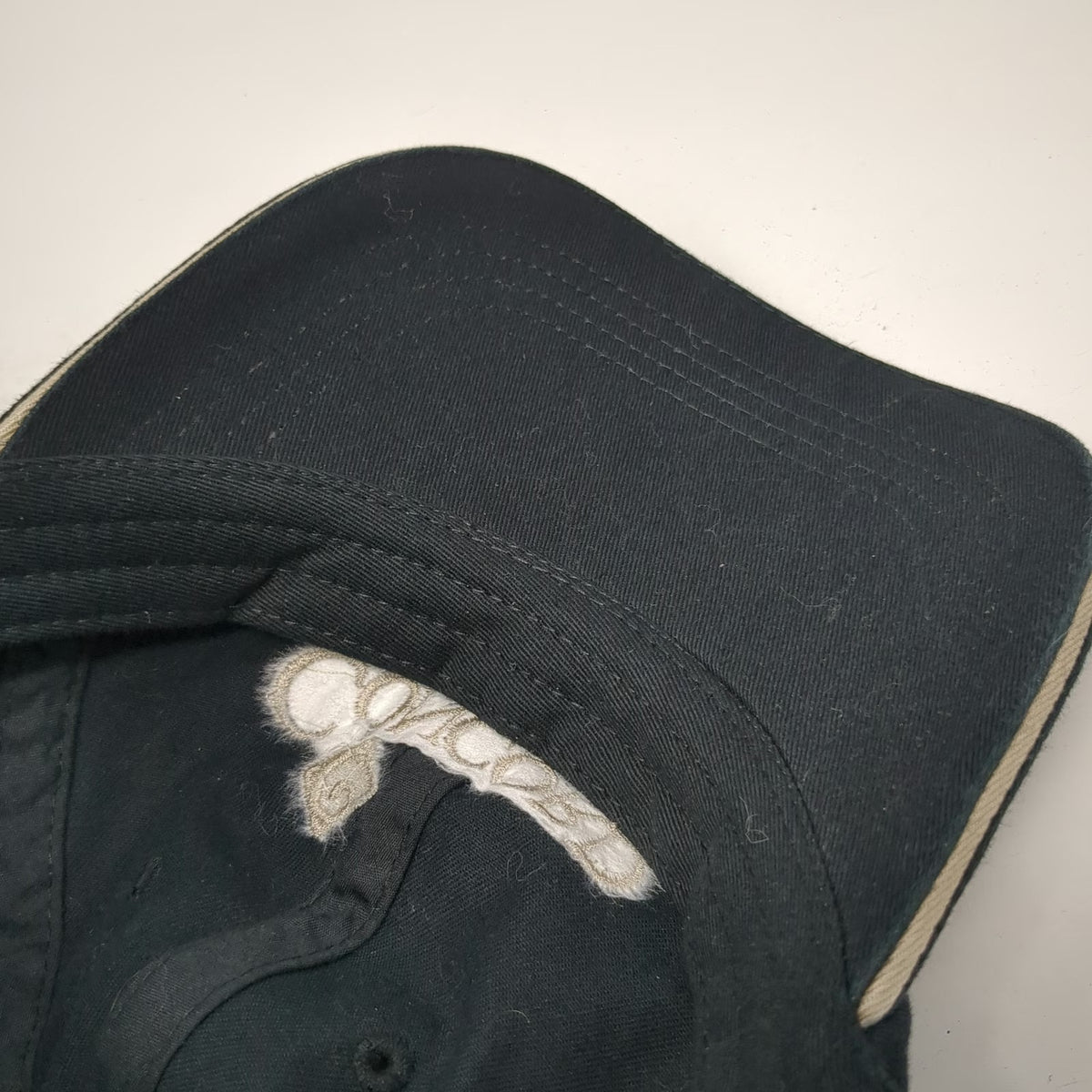 Port Authority Concord Anniversary Black Baseball Cap One Size Sandwich Brim Hat