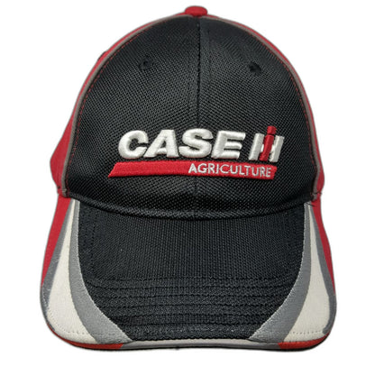 Case IH Baseball Cap Black Red OSFM Agriculture Logo Mesh Front Strapback Hat