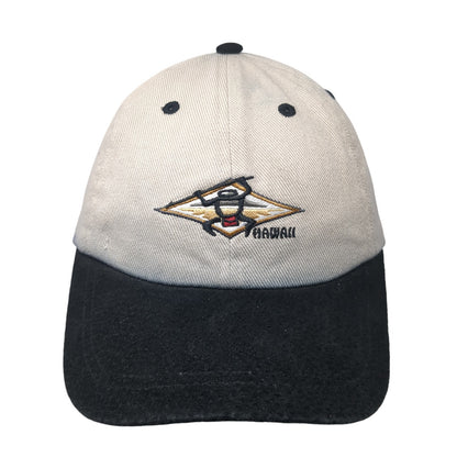 Hawaii Slideback Baseball Cap Beige OS Adjustable Embroidered Hawaiian Headwear