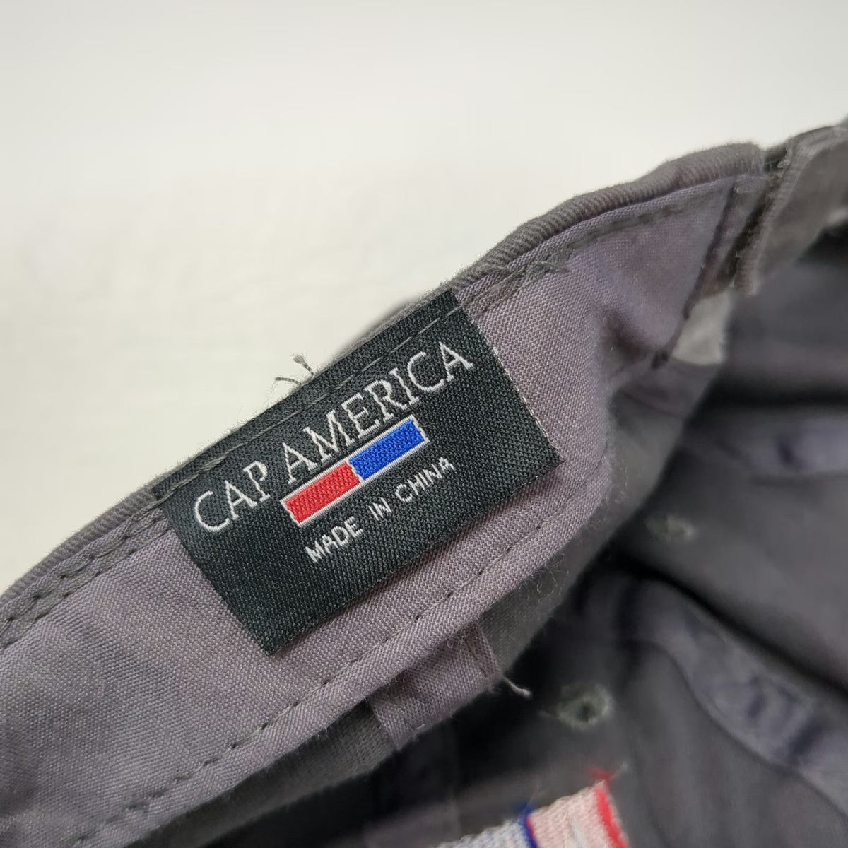 Cap America Baseball Cap Gray One Size American Cancer Society Bike-a-Thon Hat