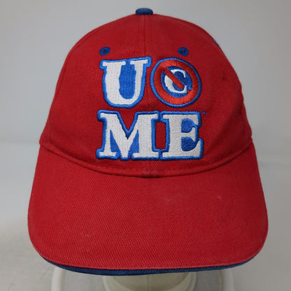 WWE Baseball Cap Red One Size John Cena You Cant See Me Hustle Loyalty Hat