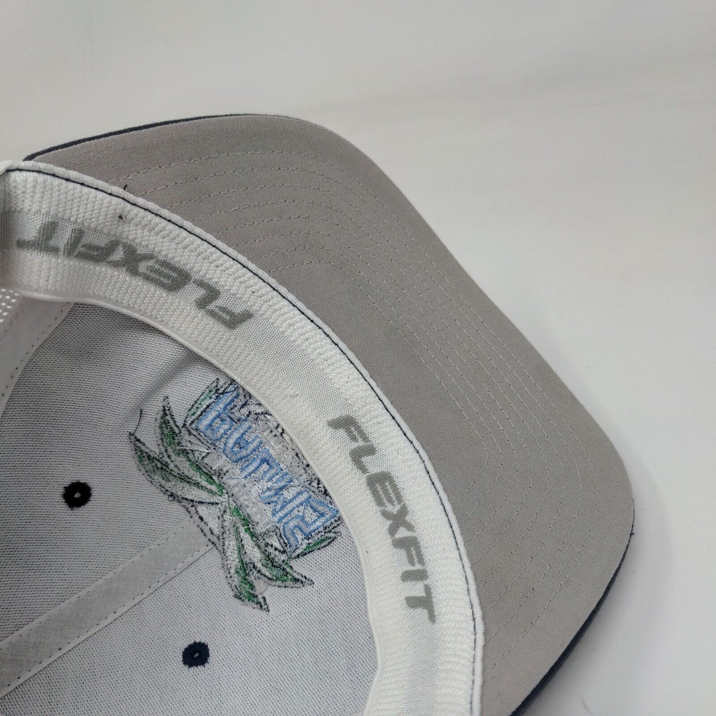 Florida Palms Lacrosse Fitted Mesh Back Trucker Hat Blue One Size Flexfit