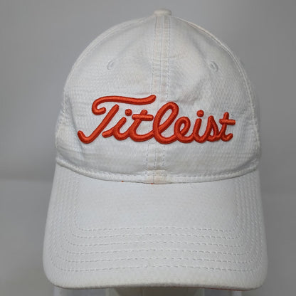 Titleist Baseball Cap White Orange One Size Adjustable Performance Golf Hat