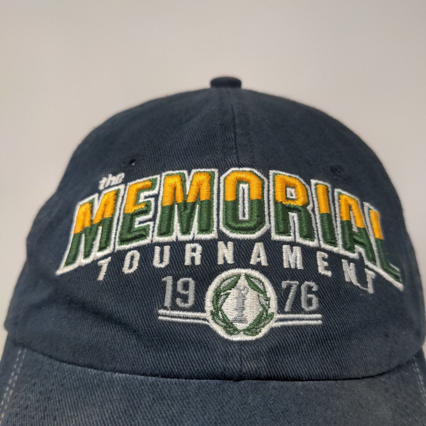 Muirfield Village Golf Club Men's Slideback Hat Blue Memorial Tournament Logo