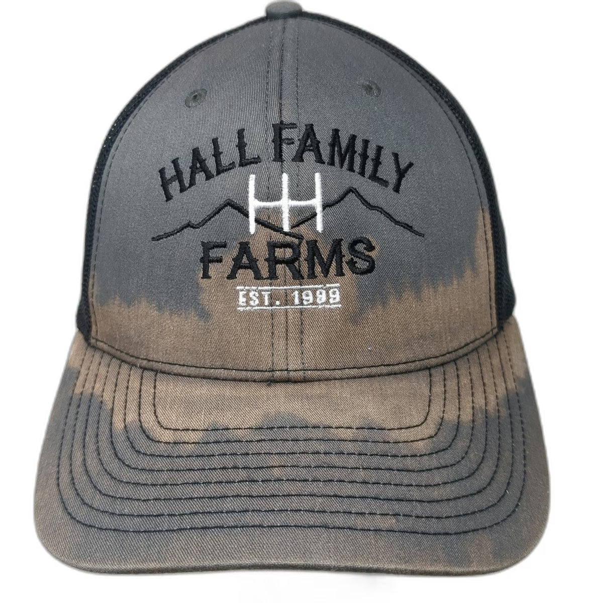 Richardson Trucker Hat Gray One Size Hall Family Farms Graphic Mesh Snapback Hat