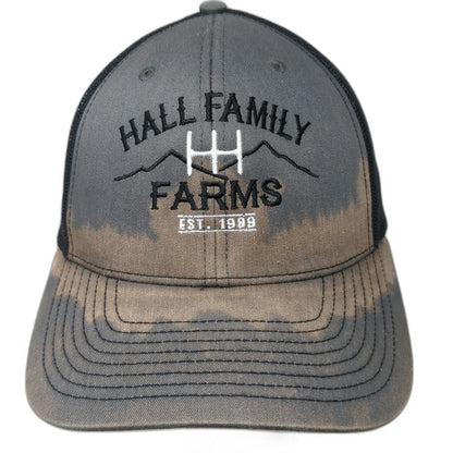 Richardson Trucker Hat Gray One Size Hall Family Farms Graphic Mesh Snapback Hat