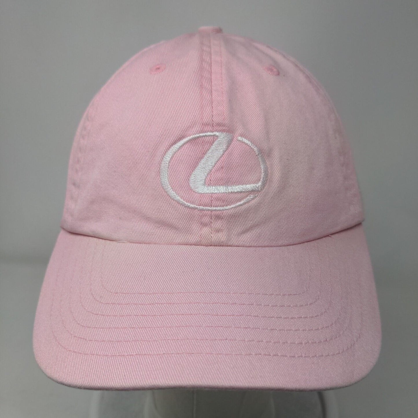Lexus Of Peoria Slideback Hat Pink One Size Embroidered Adjustable