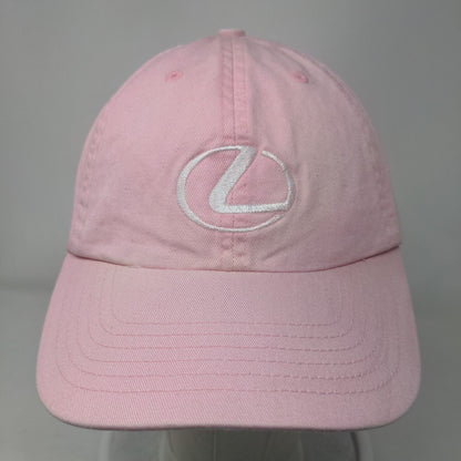 Lexus Of Peoria Slideback Hat Pink One Size Embroidered Adjustable