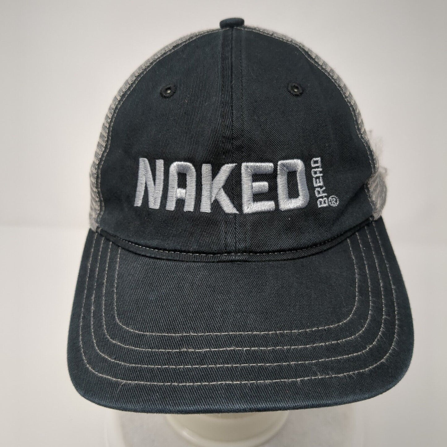 Naked Bread Snapback Trucker Hat Black M/L Mesh Back Embroidered