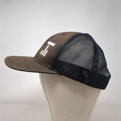 Richardson Snapback Trucker Hat Black OSFA Adjustable Embroidered Mesh Back