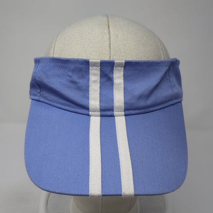 Unbranded Strapback Visor Hat Blue One Size Adjustable Striped Outdoor