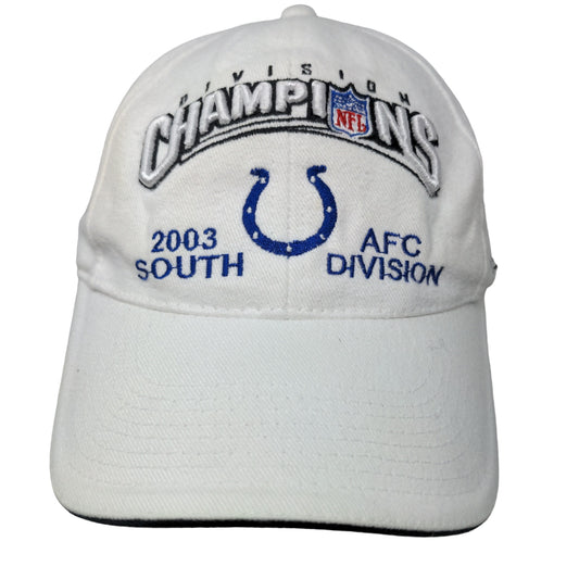 Reebok On Field NFL Indianapolis Colts Mens Strapback Hat Vintage 2003 Champions