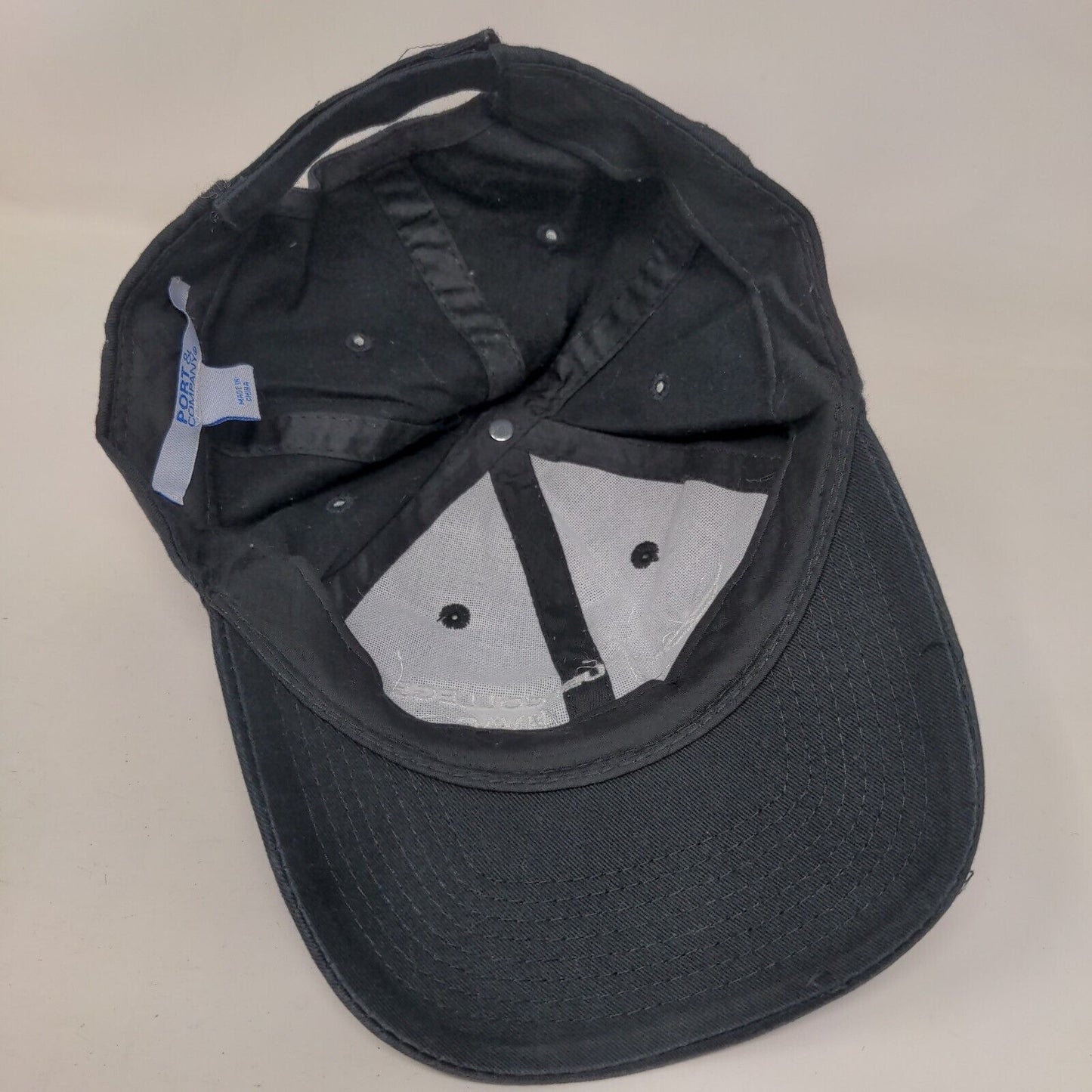 UEI College HVAC Strapback Hat Black One Size Embroidered Port & Company