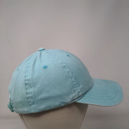 Unbranded Strapback Hat Blue OSFM Adjustable Embroidered Vented Holes 6 Panel