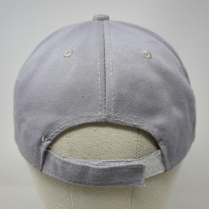 Gray Baseball Cap One Size Italia Embroidered Laurel Leaves Black Brim Flag Hat