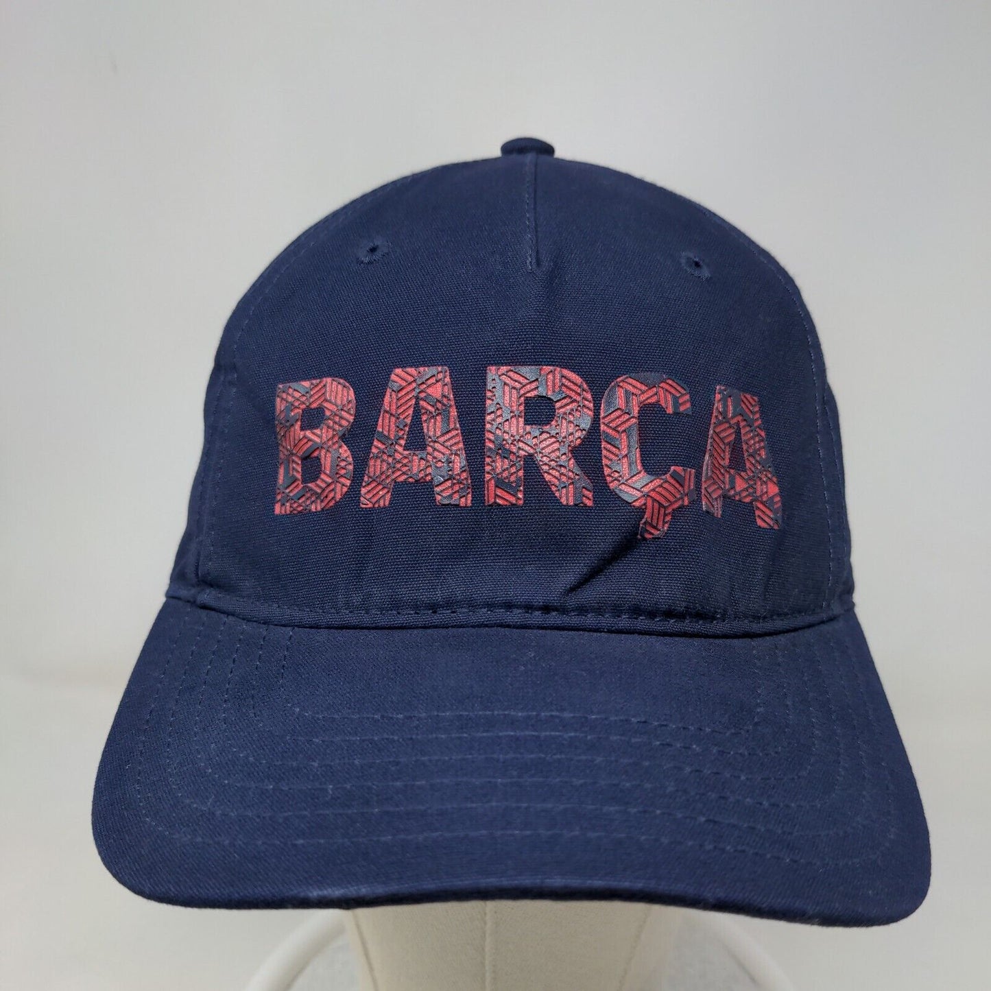 FC Barcelona Men's Strapback Hat Blue Graphic Barca Logo Official 100% Cotton