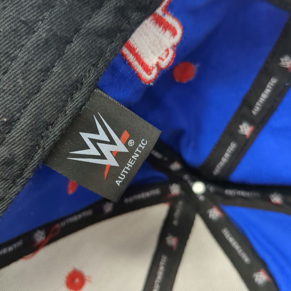 WWE John Cena Never Give Up Baseball Cap Blue Red White One Size Strapback Hat