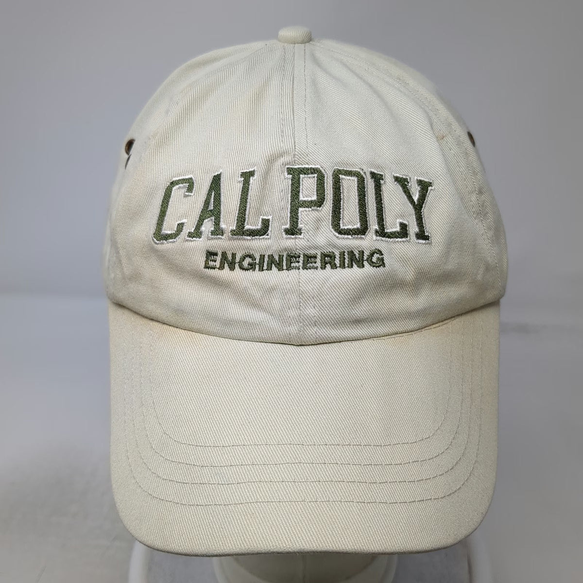 MV Sport Baseball Cap Beige One Size Cal Poly Engineering Slideback Cotton Hat