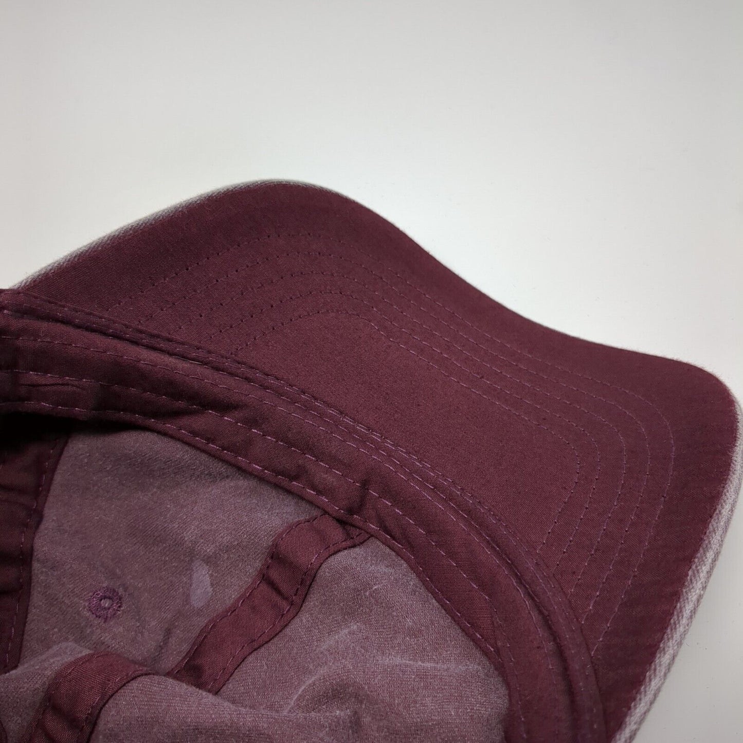Unbranded Strapback Hat Red Burgundy One Size Adjustable Vented Holes Blank