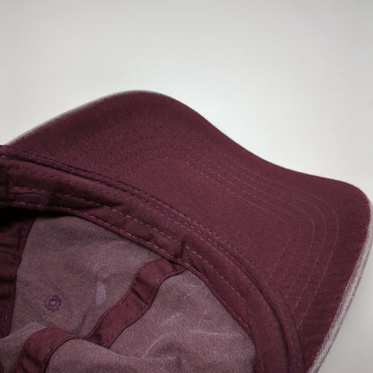 Unbranded Strapback Hat Red Burgundy One Size Adjustable Vented Holes Blank