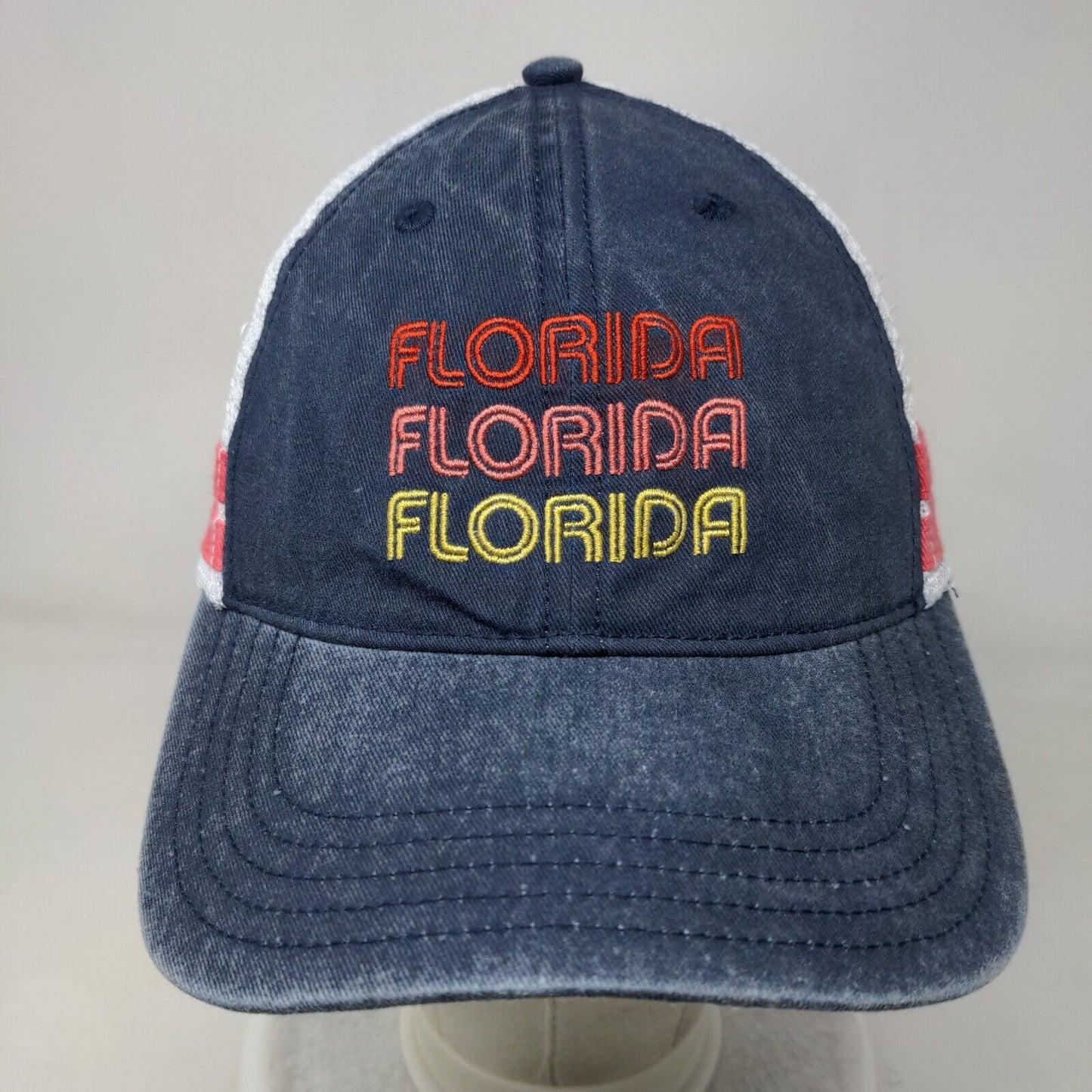 Florida Strapback Mesh Back Trucker Hat Blue OSFM Embroidered Home Free