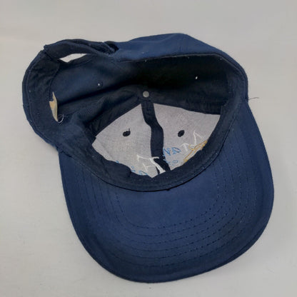 Man Of Faith Strapback Hat Blue One Size Embroidered Adjustable 6 Panel