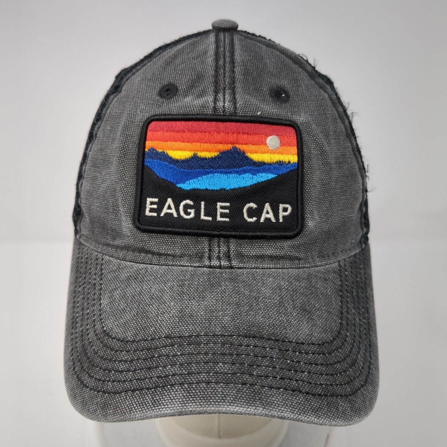 Eagle Cap Snapback Trucker Hat Gray OS Adjustable Embroidered Mesh Back Legacy