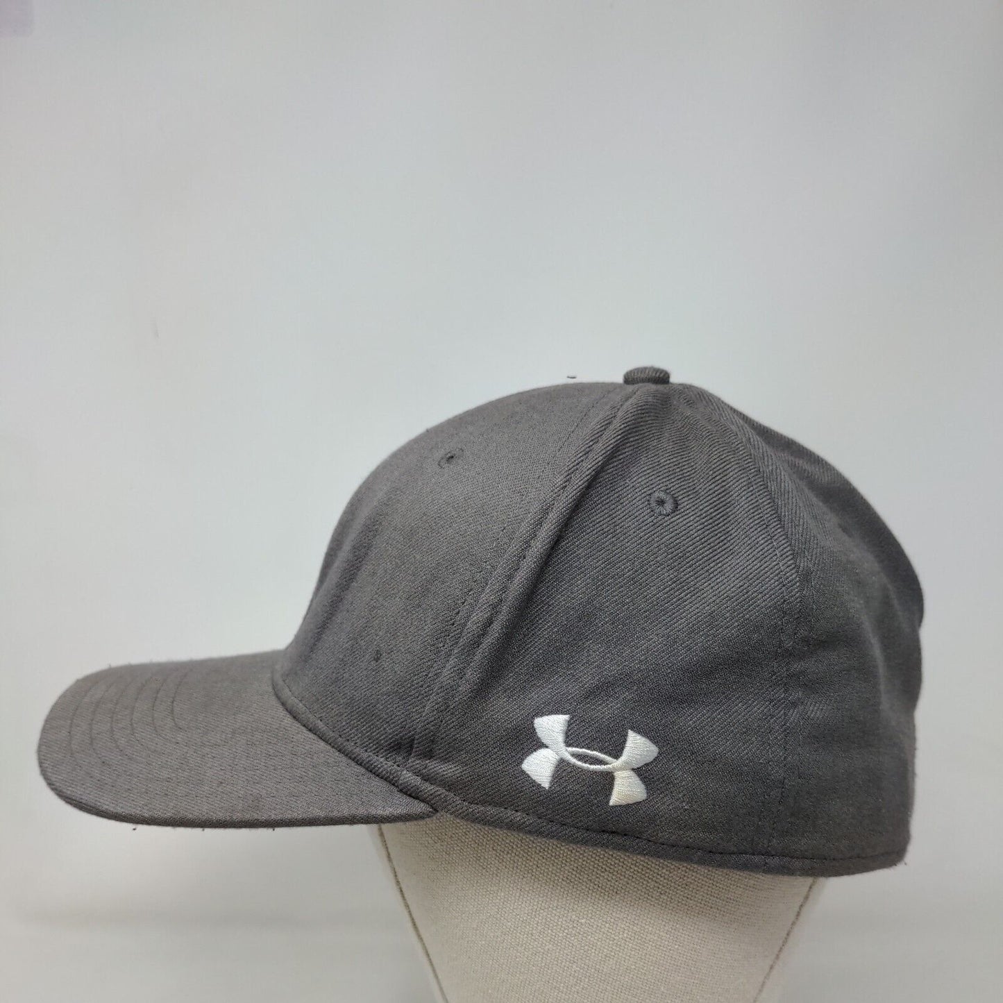 Under Armour Fitted Hat Gray Large/XL Embroidered Logo Solid 6 Panel