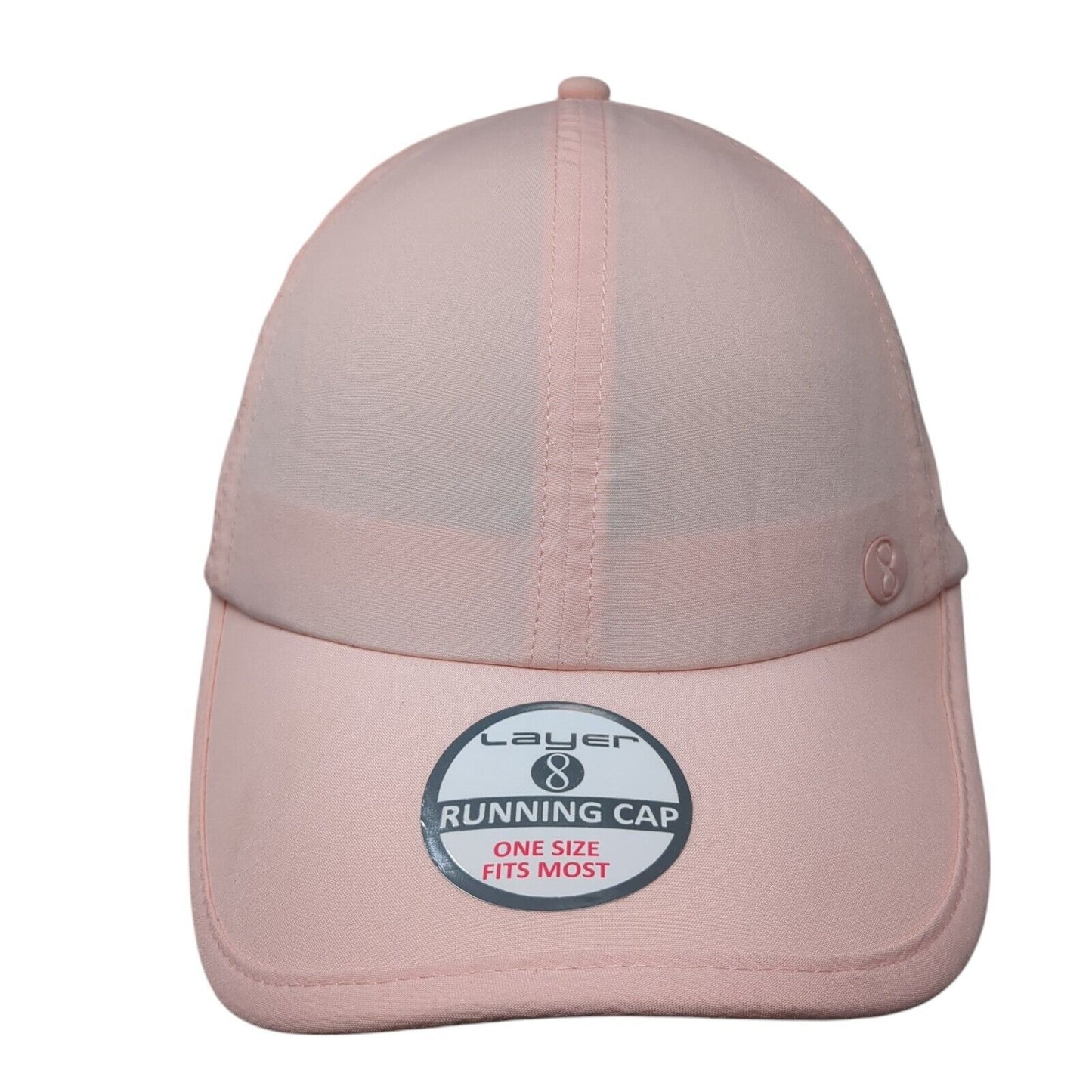 Layer 8 Running Cap Pink One Size Adjustable Breathable 6 Panel Blank