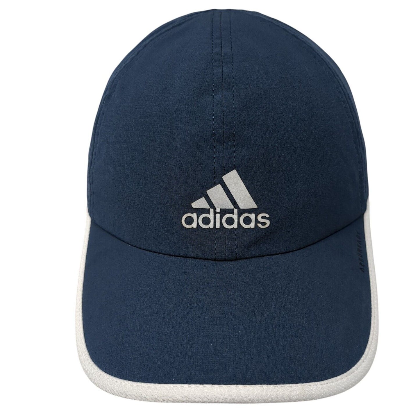 Adidas 3 Stripes Strapback Hat Blue One Size Adjustable White Trim