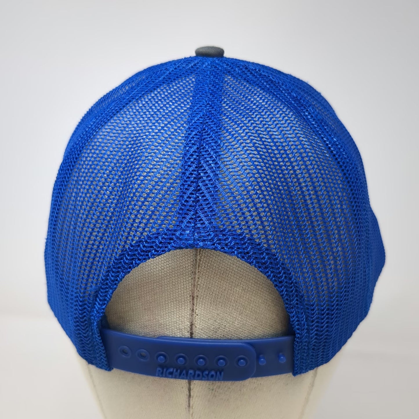 Richardson Trucker Hat Gray Blue One Size Snapback Equipment Share Mesh Logo