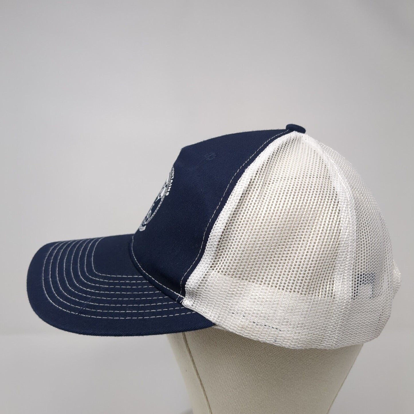 Wallowa Mountains Bicycle Club Snapback Trucker Hat Blue OS Port Authority