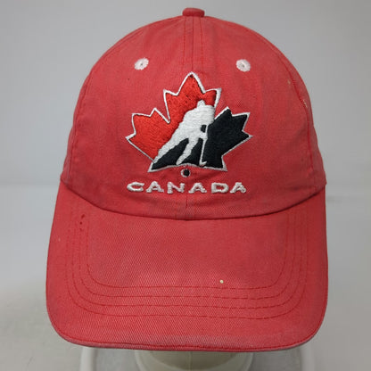The Home Game Canada Hockey Red Baseball Cap One Size Strapback Maple Leaf Hat