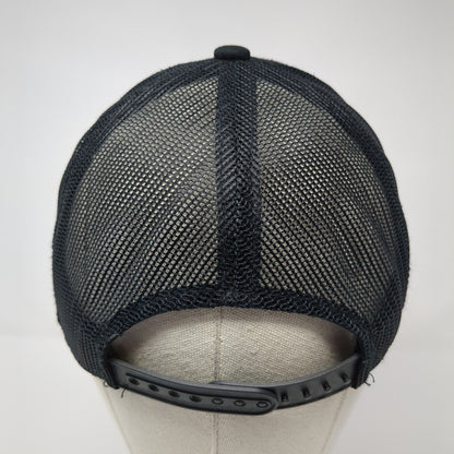 Realtree Fishing Snapback Mesh Back Trucker Hat Black One Size Solid