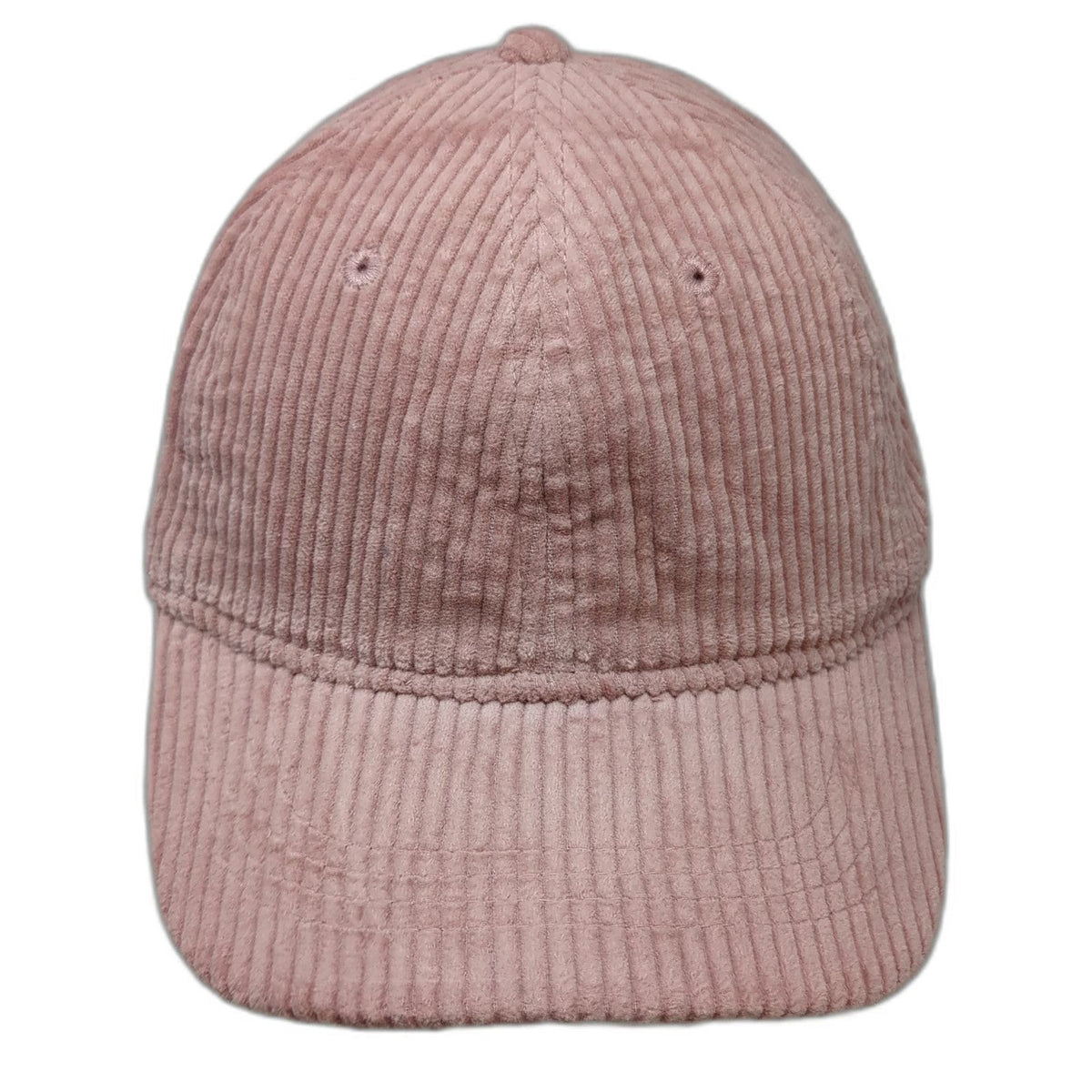 Pink Baseball Cap One Size Corduroy Adjustable Strapback Solid Blank 6 Panel Hat