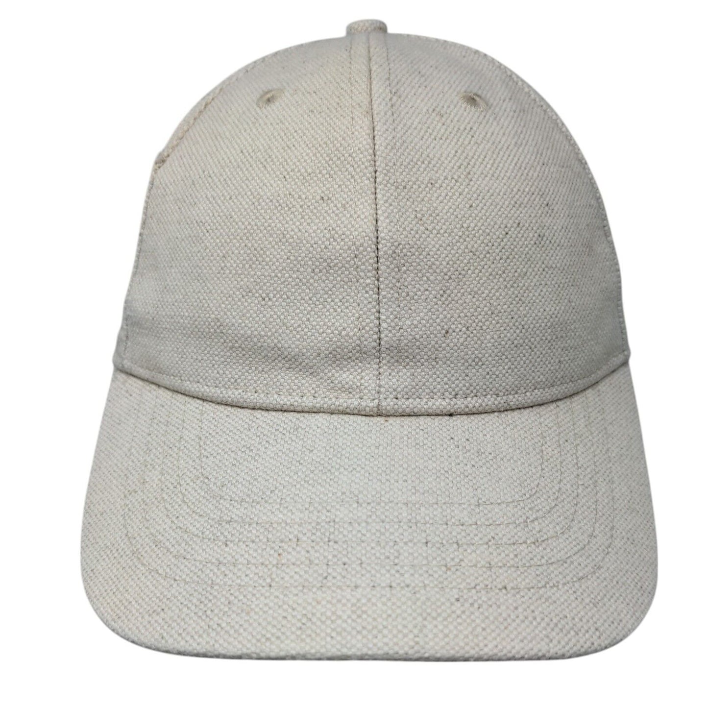 Unbranded Slideback Hat Tan One Size Adjustable Vented Holes 6 Panel Blank