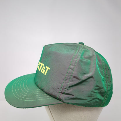 AT&T Snapback Hat Green One Size Adjustable Solid Outdoor Royce's