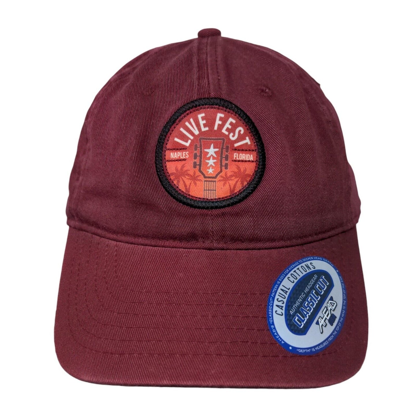 Live Fest Naples Florida Snapback Hat Red One Size Classic Cut 6 Panel Ahead